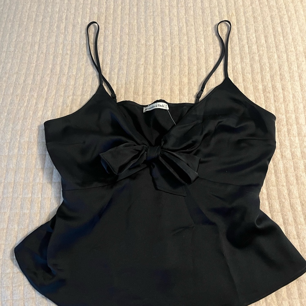 Abercrombie & Fitch Black Camisole with Bow Detail